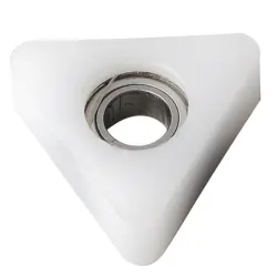 Anlauflager dreieckig Delrin®, D=19.0mm, d=4.76mm, H=7.0mm