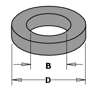 Distanzring, D=21.0mm, d=12.0mm, H=0.5mm