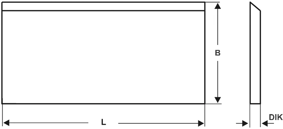 HSS 18 Streifenhobelmesser, 130x25x3mm