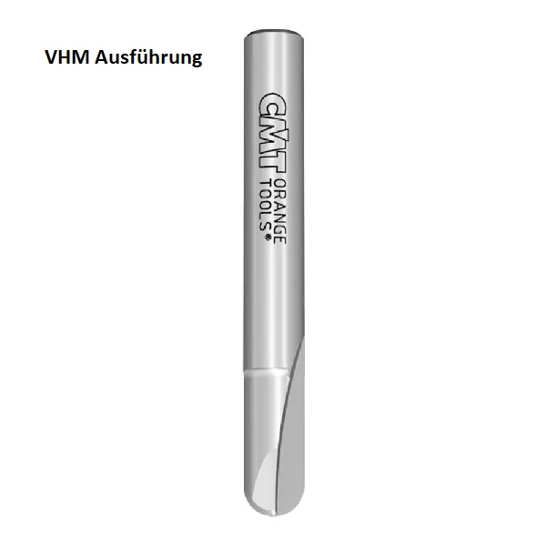 VHM Hohlkehlfräser R1.6, Z2, D=3.2mm, NL=9.5mm, GL=50.8mm, S=6.35mm, R