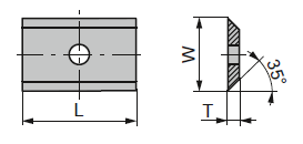 HW Wendeplatte 2-schneidig, 35°, 20x12x1.5mm, CTOPP10