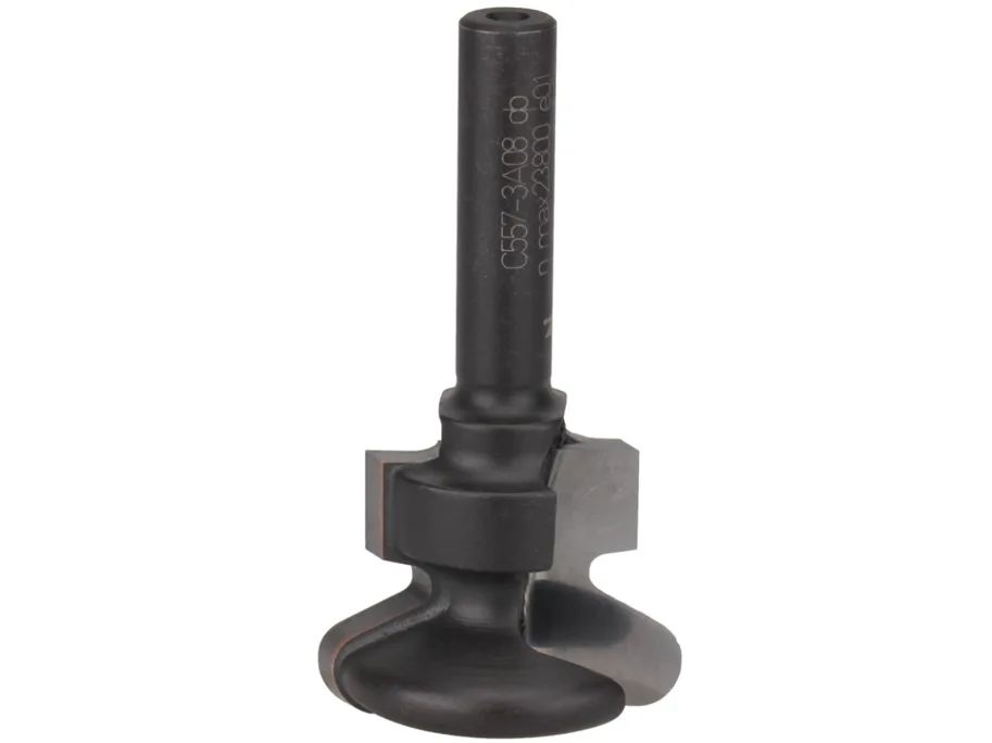 HW Griffmuldenoberfräser - Profil C, D=33mm, ND=15mm, SB=23mm, PT=9mm, GL=62mm, Z2+1, S=8mm, R