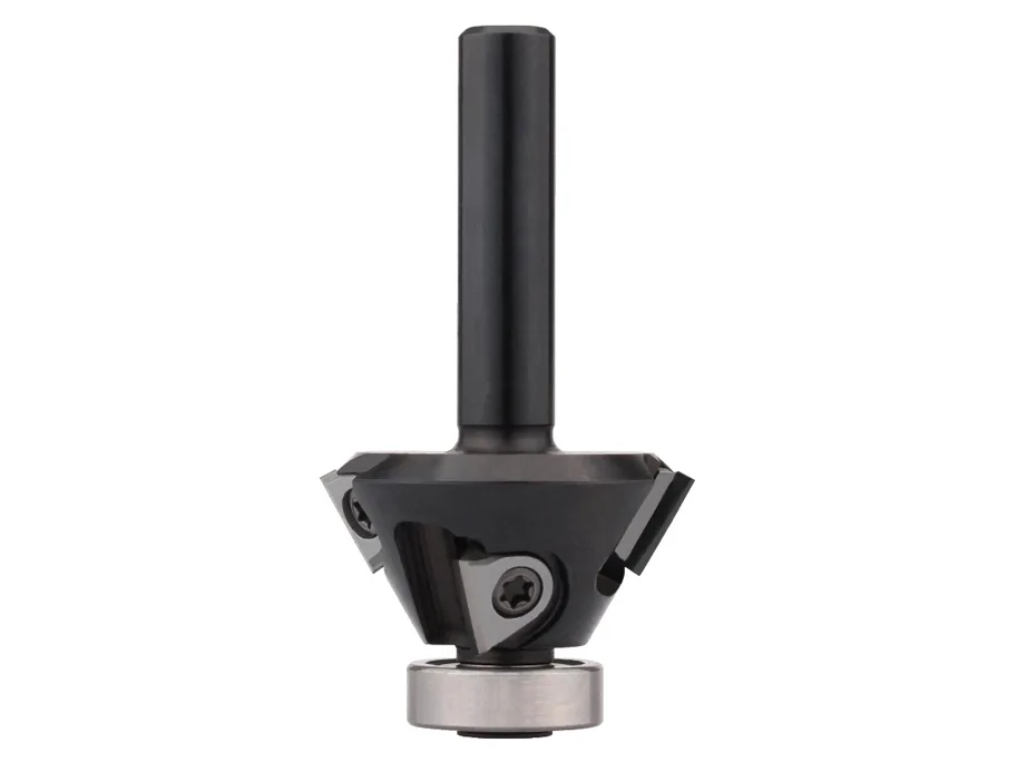 DP Fasefräser 30°, Z2+2,  mit Kugellager "Konstantin®-Mini" MAN, D=16mm, NL=13.9mm, GL=63.6mm, S=12mm, R