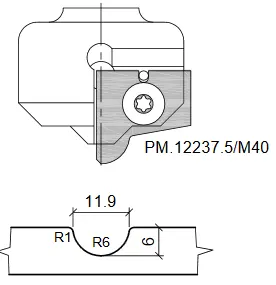 HW Profilmesser zu WPL Universal Rillenfräser CNC (C235)