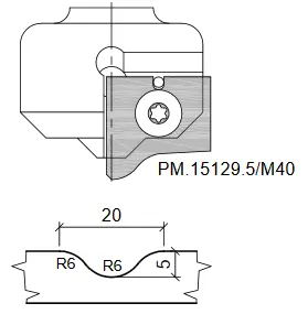 HW Profilmesser zu WPL Universal Rillenfräser (C235)