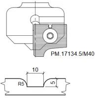 HW Profilmesser zu WPL Universal Rillenfräser (C235)