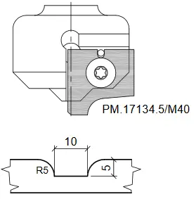 HW Profilmesser zu WPL Universal Rillenfräser (C235)