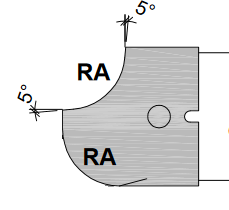 HW Profilmesser R5/R5 zu WPL Viertelstabfräser konvex/konkav R5-R10 (C090-R5-R10)