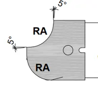 HW Profilmesser R7/R7 zu WPL Viertelstabfräser konvex/konkav R5-R10 (C090-R5-R10)
