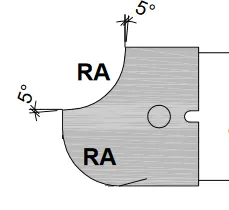 HW Profilmesser R7/R7 zu WPL Viertelstabfräser konvex/konkav R5-R10 (C090-R5-R10)
