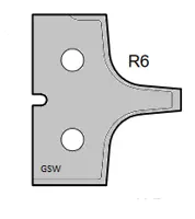HW Profilmesser R6 zu WPL Abrund/Fase/Fügefräsersatz (C292)