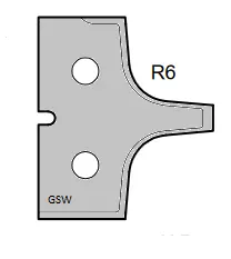 HW Profilmesser R6 zu WPL Abrund/Fase/Fügefräsersatz (C292)