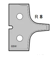HW Profilmesser R8 zu WPL Abrund/Fase/Fügefräsersatz (C292)
