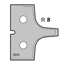 HW Profilmesser R8 zu WPL Abrund/Fase/Fügefräsersatz (C292)