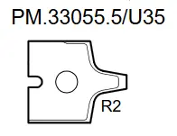 HW Profilmesser R2 zu WPL Abrund- / Fase Schaftfräser Z2 (C258-16/20)