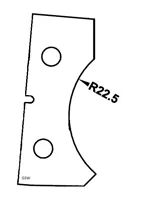 HW Profilmesser R22.5 zu WPL Handlauffräser CNC (506-2), 50x23x2mm