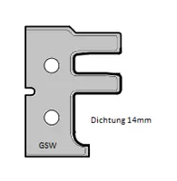 HW Profilmesser 14 mm zu WPL Türzargenfräser (C300-1-F2)