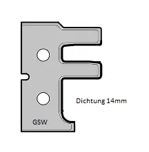 HW Profilmesser 14 mm zu WPL Türzargenfräser (C300-1-F2)