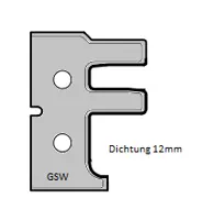 HW Profilmesser 12 mm zu WPL Türzargenfräser (C300-1-F2)