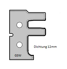 HW Profilmesser 12 mm zu WPL Türzargenfräser (C300-1-F2)