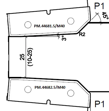 HW Profilmesser P1 zu WPL Doppelabplattfräser CNC (C210-2)