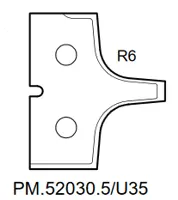 HW Profilmesser R6 zu WPL Abrund- / Fase Schaftfräser Z2 (C258-61220)