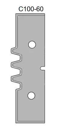 HW Profilmesser 'Trapez' zu WPL Verleimfräser (C100-60), 60x18.8x2mm