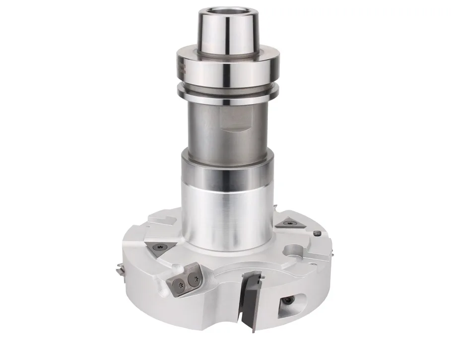 WPL Zusatzfäser zu C280/C380 für Doppelfalz, D=140mm, ND=78mm, FT=15mm, BO=30mm. Z2, R, mit Fräsdorn HSK-F63