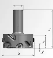 DP Füge- und Falzfräser "Harmony", D=80mm, L1=95mm, L2=32mm, L3=7.7mm, S=25mm, Z2+2