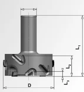 DP Füge- und Falzfräser "Harmony", D=80mm, L1=95mm, L2=32mm, L3=7.7mm, S=25mm, Z2+2