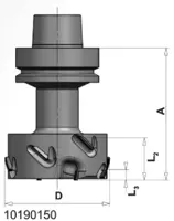 DP Füge- und Falzfräser "Harmony" inkl. HSK Plus Aufnahme, D=80mm, L1=95mm, L2=32mm, L3=7.7mm, Z2+2