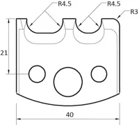 SP Profilmesser, 40mm, Nr. 007