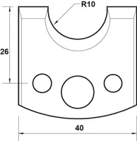 SP Profilmesser, 40mm, Nr. 015