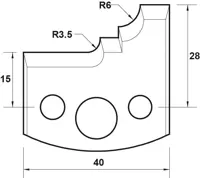 SP Profilmesser, 40mm, Nr. 019