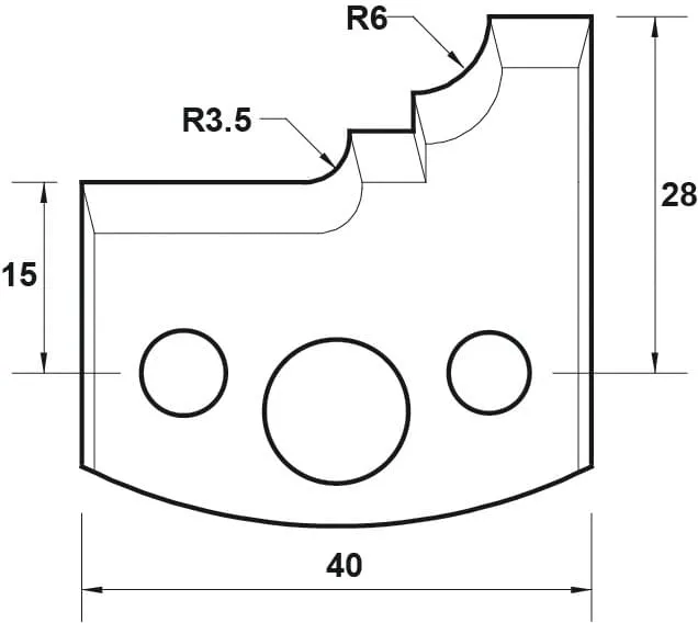 SP Profilmesser, 40mm, Nr. 019