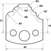 SP Profilmesser, 40mm, Nr. 021