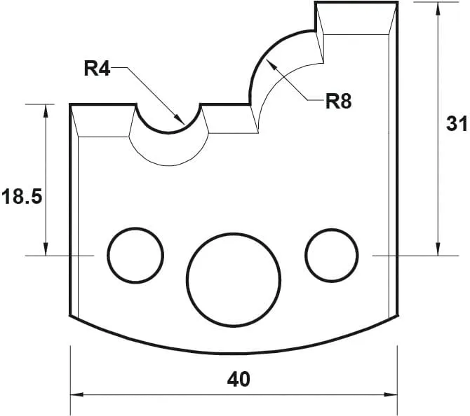 SP Profilmesser, 40mm, Nr. 024