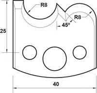 SP Profilmesser, 40mm, Nr. 028
