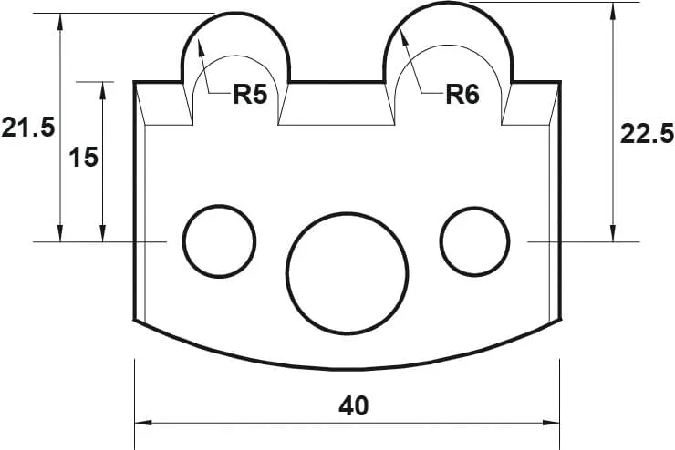SP Profilmesser, 40mm, Nr. 030