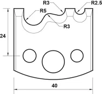 SP Profilmesser, 40mm, Nr. 033