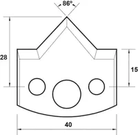 SP Profilmesser, 40mm, Nr. 035