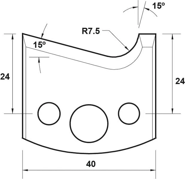 SP Profilmesser, 40mm, Nr. 038