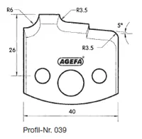 SP Profilmesser, 40mm, Nr. 039