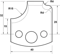 SP Profilmesser, 40mm, Nr. 043