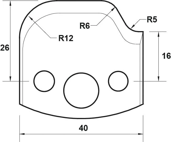 SP Profilmesser, 40mm, Nr. 048