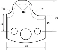 SP Profilmesser, 40mm, Nr. 056