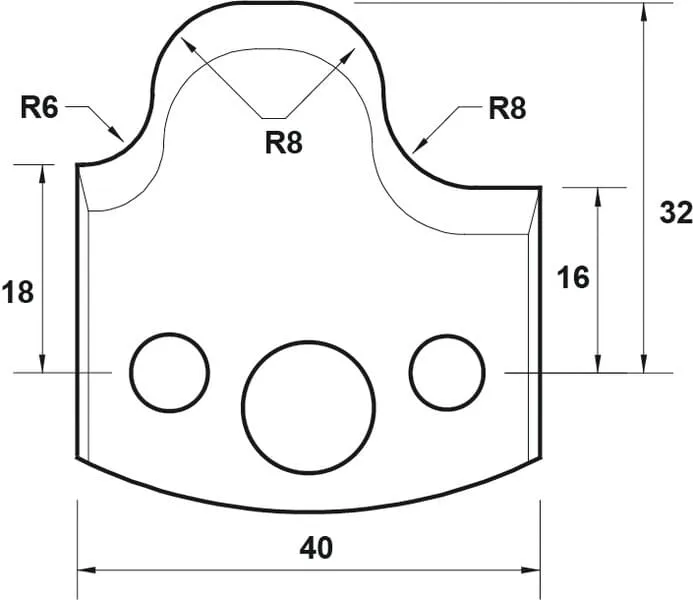 SP Profilmesser, 40mm, Nr. 056