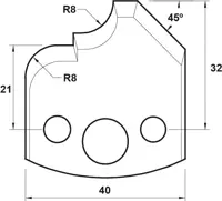 SP Profilmesser, 40mm, Nr. 073