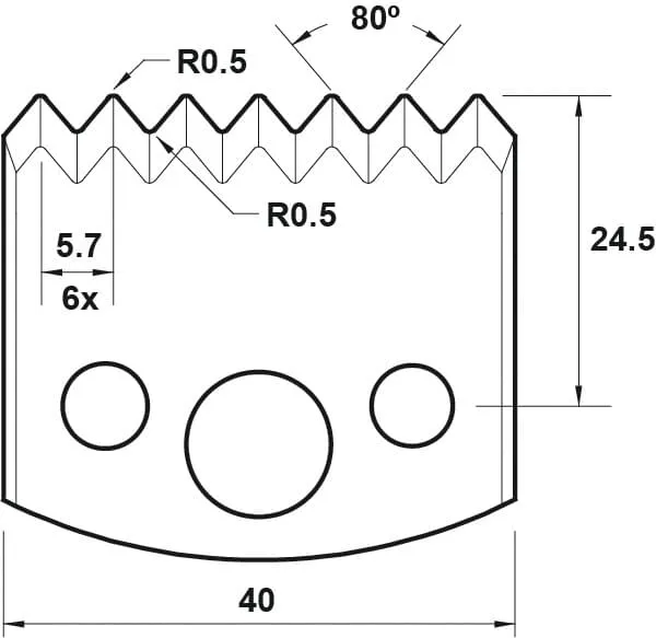 SP Profilmesser, 40mm, Nr. 077
