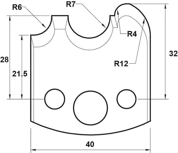 SP Profilmesser, 40mm, Nr. 088